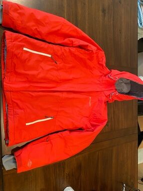 Columbia Red Hooded Ski Shell Jacket